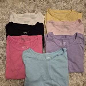 The Children's Place Kids' Colorful T-Shirt Set- High Low Short Sleeve